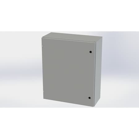 Saginaw Control & Engineering 1/4 Turn Latch Electrical Enclosures, 36 in H, 12 in D, 30 in W, NEMA 3R, 4, 12, 13, Carbon Steel SCE-36EL3012LP